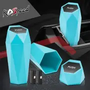 2Pcs Blue 1/2L Portable Vehicle Compact Cup Holder Trash Can w/ Removable Lid
