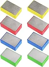 HARFINGTON Diamond Polishing Pad 2Set(8pcs) 60# 100# 200# 400# Grits Sanding Blocks for Sanding Ceramics Glass Tile Concrete Stone Marble Wood