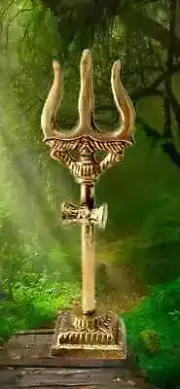 5"Brass Lord Shiva Trishul Statue Siva Hindu God Navratri Sawan Puja Home Temple