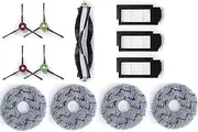 Accessories Compatible for ECOVACS Accessory Buddy Kit for Deebot X1 Omni (Black) / X1 TURBO/X1/ X1 Plus Robot Vacuum Cleaner,Replacement Brushes Filters Included and Mop Cloths