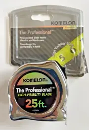 Komelon 425HV High-Visibility Professional Tape Measure 25-Feet x 1-Inch Premium