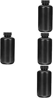JECOMPRIS 4pcs Narrow Mouth Shade Bottle Liquid Container Alcohol Insulated Water Bottle Clear Water Bottles Bottle Water Juice Bottles Empty Bottles Reusable Large Water Bottle Air Pe Black