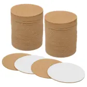 100-Pack Self-Adhesive Cork Sheets, 3.7 x 3.7 Inch Round Cork Board [2mm Thick]