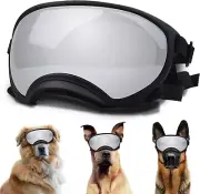 Large Dog Sunglasses, Dog Goggles with Adjustable Strap UV Protection Winproof D