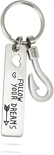 [WOFASHPURET] Stainless Steel Key Rings Car Keychains Best Friend Keychain Creative Key Holder Creative Key Rings Inspiring Key Ring Backpack Keychains Car Key Holder Keychain
