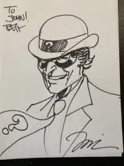 Jim Lee - Riddler - Original Art Sketch Commissioned Art 9.5x12
