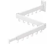 Clothes Drying Rack Wall Mount,Wall Mounted Laundry Drying Rack, Collapsible Clothes Rack(Tri-Fold),Space Saver,Retractable Clothes Hanger Rack,for B