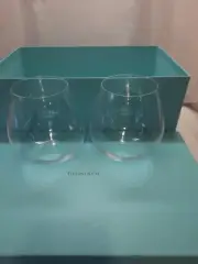 TIFFANY & Co.Set of 2- 20oz. RIEDEL STEMLESS WINE Glasses/ CRYSTAL NEW In BOX