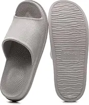 [Crazy Lady] Woman's Man's House Indoor & Outdoor Slippers Anti-Slip Massage Shower Spa Bath Pool Gym Slides Flip Flop Open Toe Comfortable Soft Sandals Casual Shoes Light Weight EVA Platform