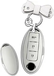 HIBEYO Key Fob Cover for Nissan Qashqai Juke X-Trail Micra Murano T31 T32 Maxima Altima Sentra Infiniti G35 QX56 FX35 Q50