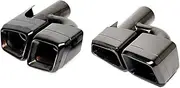 1 Pair Stainless Steel Exhaust Tip Muffler Compatible For Benz W212 C260 C63 E200 CLA S63 E63 AMG Four Outlet Tip Tips Car Accessories(Brown)