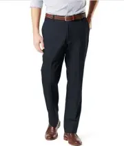 Dockers Navy Blue Classic Fit Khaki Pants - Big & Tall - Dress Pants