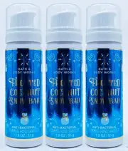 3 Bath Body Works FROSTED COCONUT SNOWBALL Antibac Foaming Mousse Hand Sanitizer