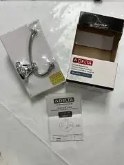 Delta Silverton Double Towel Hook Bath Hardware Accessory in Polished Chrome
