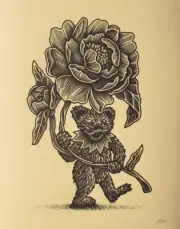Luke Martin Julia's Flowers Peony Flower VARIANT Grateful Dead BNG Bottleneck