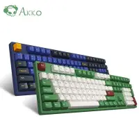 在飛比找Yahoo!奇摩拍賣優惠-【正品】AKKO 3108DS 紅豆抹茶地平線機械鍵盤青軸茶