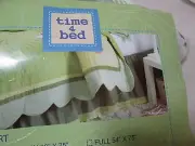 New TIME 4 BED FULL BEDSKIRT BUTTERFLY GARDEN NIP