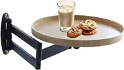 Wall Mounted Table, Folding Round Table, Retractable Floating Desk, Fold Down Wall Stand for Living Room, Bedroom, Study