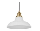 Home Decorators Rockwood 1-Light Gold/White Mini Pendant Hanging Light
