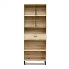 Oak Display Bookshelf Unit Bookshelf Cupboard Storage Organiser Book Shelf Stand
