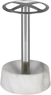 Toothbrush Holder Stand Marble Base Stainless Steel Toothpaste Shaver Storage Rack Organizer for Bathroom Vanity Countertop
