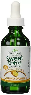 SweetLeaf Sweet Drops Liquid Stevia Sweetener Valencia Orange 2 Ounce Pack of 6