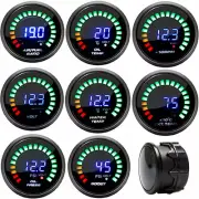 52mm Car Digital Tachometer/Water/Oil Temp/Oil Pressure/PSI Turbo Boost Gauge