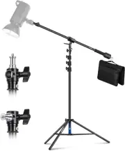 NEEWER Air Cushioned Aluminum Light Stand, 9.8Ft/3M Adjustable Photography St...