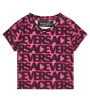 [Versace Kids] Versace Kids Baby logo printed cotton-blend T-shirt M 9-12 black