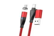 TEGAL USB & Type C 6 in 1 Dual Magnetic Fast Charging Cable for Micro USB Red 2m
