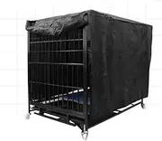 FLR Black 42x27x30inches Dog Crate Cover Dust-Proof Wind-Proof Crate Starter Kit Lightweight Crate Covers Dog-Kennel Cover Protection for Dog/Pets Cages