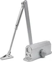 Automatic Door Closer Hydraulic Door Closer Metal Adjustable Door Stopper Versatile Spring Buffer Door Closer Residential Commercial Use (Color : 25-45KG)