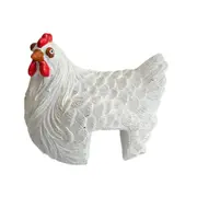 Sill & Sage Fence Hen White 15cm Home/Garden Decor Outdoor Hanging Ornament