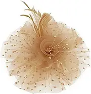 [Oxtxuzdm] Feathered Headpiece Women Mesh Hat Hair Band Headband Wedding Accessories Feathered Headband Hat Party Hairpiece