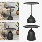 Small Side Table Metal Drink Table for Bedroom Small Spaces Home Office