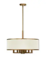 Livex Park Ridge 6-Light Antique Gold Leaf Chandelier