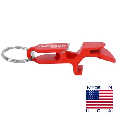 SHOTGUN KEY CHAIN | Beer Bong for Cans | 3-PACK | Red | MADE IN USA