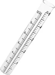 Sosoport Glass Test Tube Rain Gauge 12cm Scale for Weather Statistics Farming and Meteorology