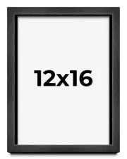 12x16 Shadow Box Frame Grey Charcoal Black | 0.875 Inches Deep | Solid Wood Shad