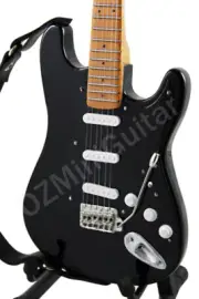 Miniature Guitar David Gilmour Pink Floyd Black & Strap