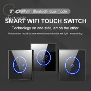 WIFI Smart Wall Touch Switch Wireless Remote Voice Control For Alexa Google