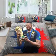 Mbappe Duvet Cover,Football Star Soft Duvet Cover Bedding Set,Hypoallergic Microfiber,Adults Kids Double Bedding 135*200 CM Double200x200cm