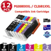 12 Ink Cartridges PGI-680 CLI-681 XXL For Canon TS8160 TS8260 TS8360 TS9160 6360