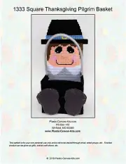 Thanksgiving Pilgrim Basket-Plastic Canvas Pattern or Kit