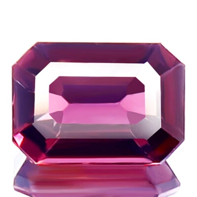 NATURAL SPINEL 1.53ct FLAWLESS SPARKLING UNHEATED BEST MAUVE PINK EMERALD CUT