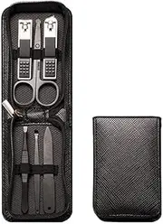 Manicure and Pedicure Tool Set, Hand, Foot, Face, Ear Care, 6 Pieces (black)