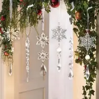 在飛比找momo購物網優惠-【子玄】雪花 雪花裝飾 冰條 聖誕樹裝飾(聖誕樹掛飾 櫥窗裝