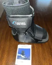 United Ortho Ankle Stabilizer Boot Fractures Sprains Size Small Black