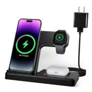 Wireless Charger iPhone Charging Station: 3 in 1 Charger Stand Multiple