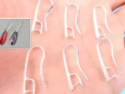 50-100PCS DIY Making Jewelry Findings Silver Dangle Pinch Bail Ear Wire Hook